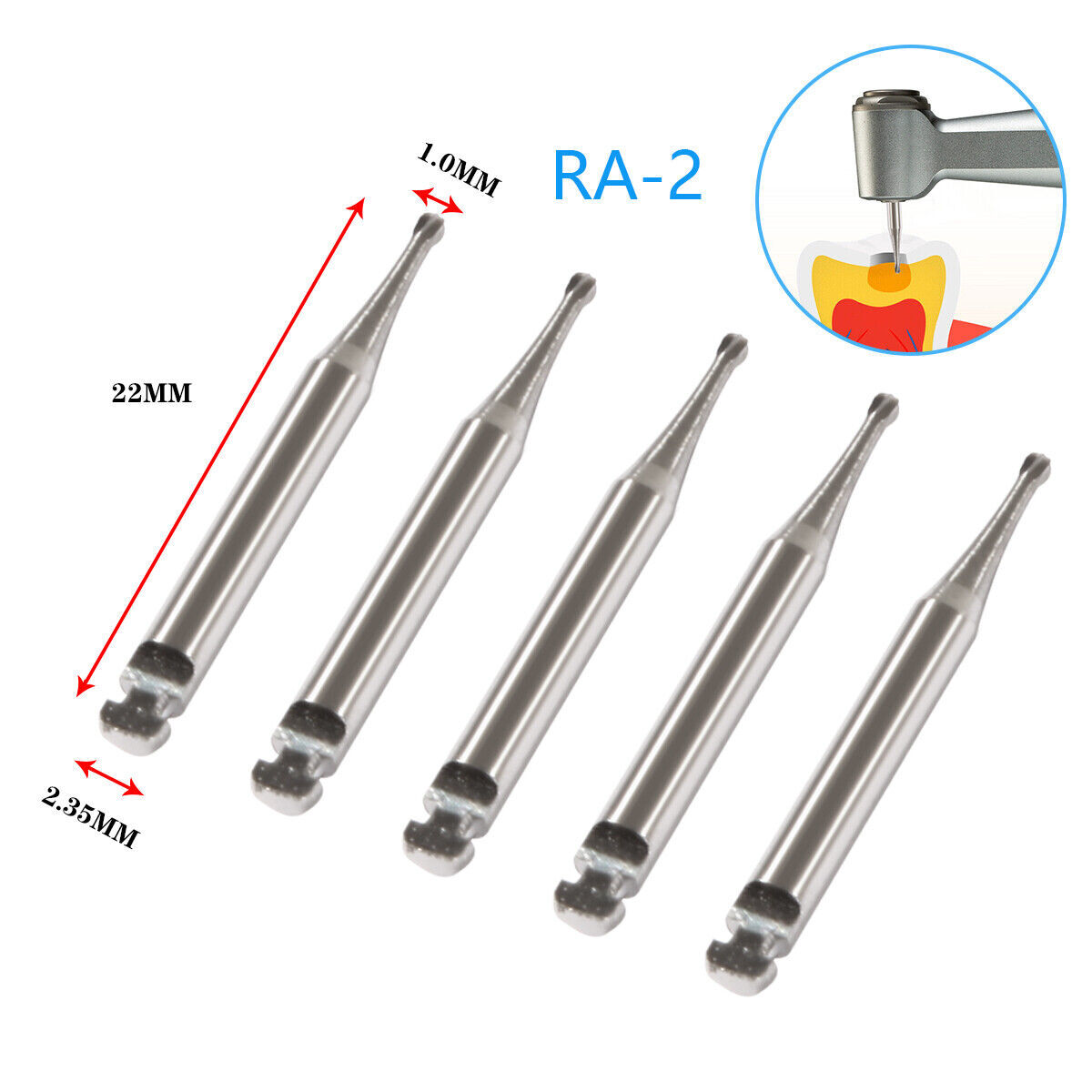 1-10Box Dental Round Carbide Bur for Slow Speed Latch Type Handpiece RA 1-8 Burs