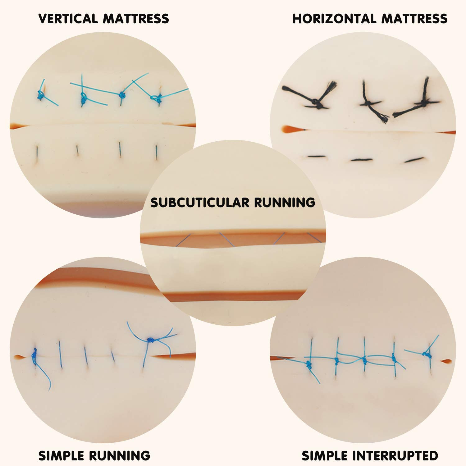 kit de sutura quirurgicas y dental para practicar profesional dentista y doctor