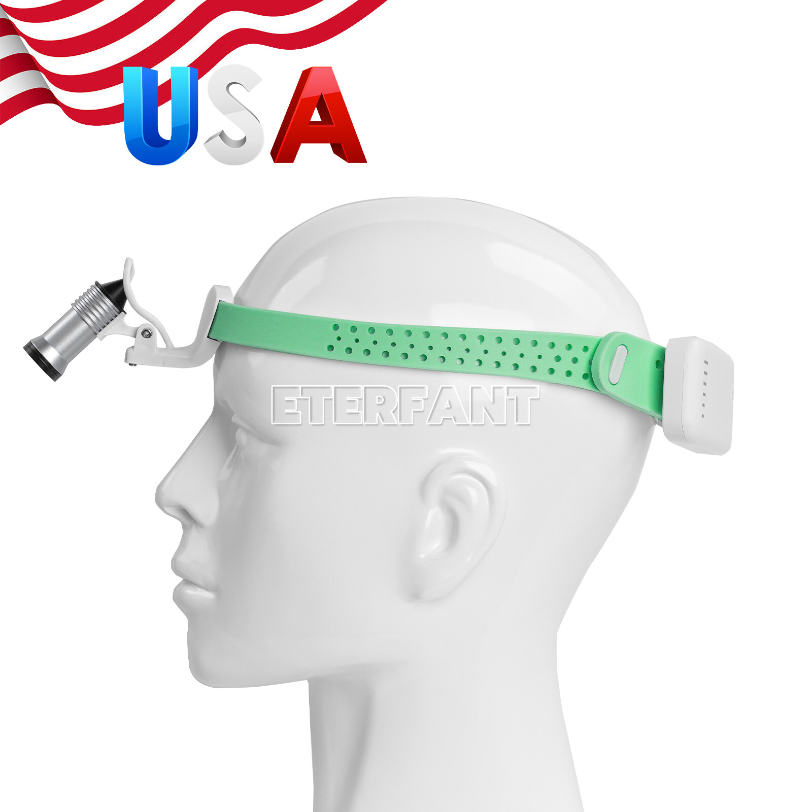 ETERFANT Dental 5W LED Lightweight Silicone Headlamp Surgery Medical Green
