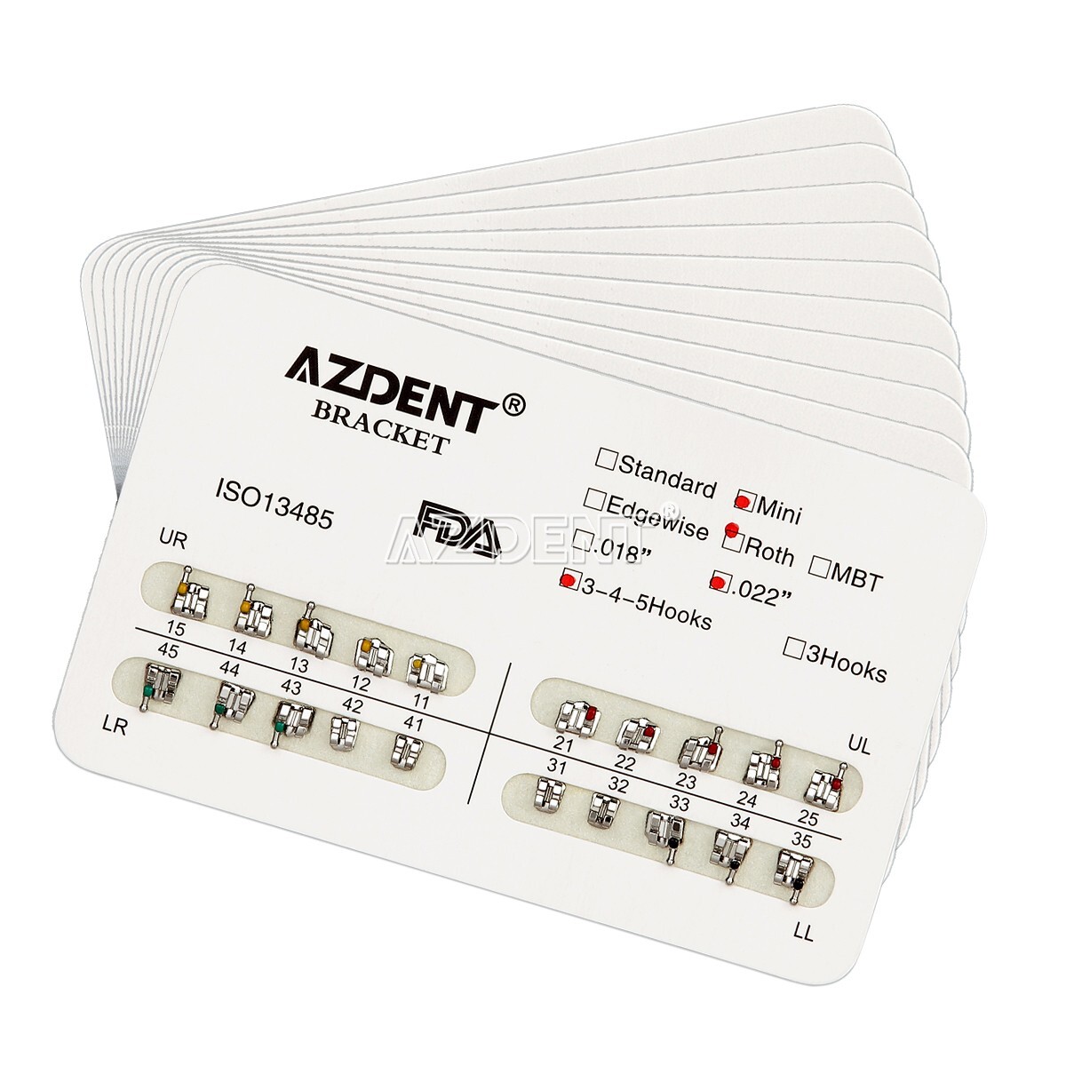 Dental Orthodontic Brackets Braces Monoblock MIM Mini Roth.018 Hooks 345 USA