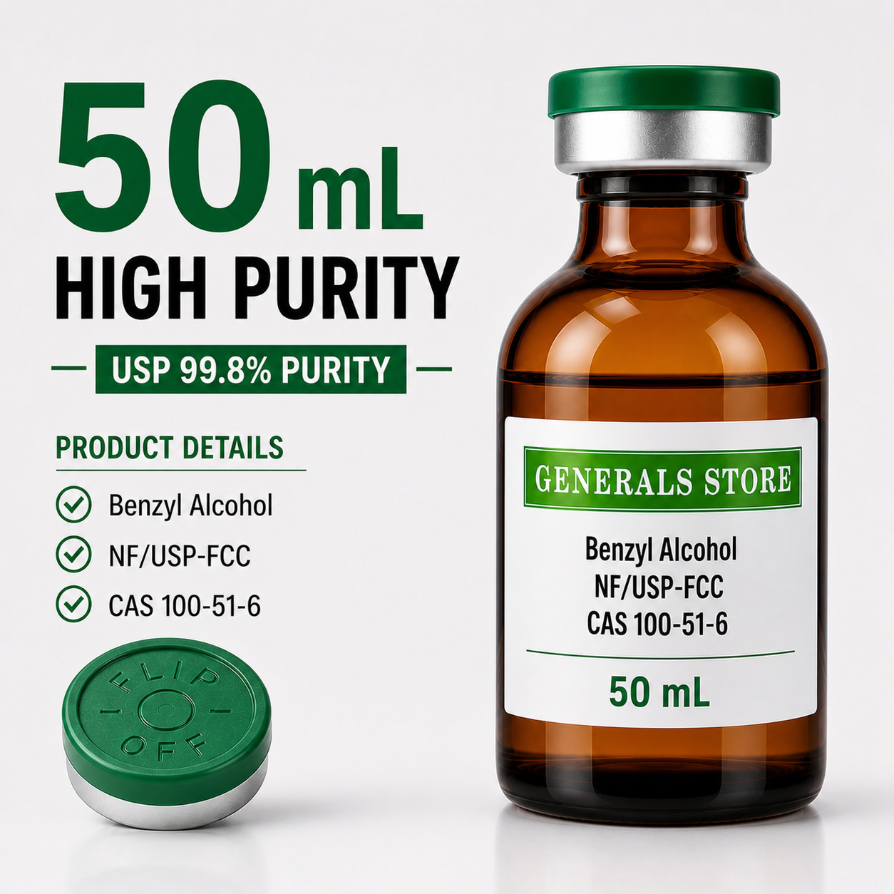 Benzyl Alcohol USP Grade 99.8% Purity NF/FCC CAS 100-51-6 Lab & Industrial Use