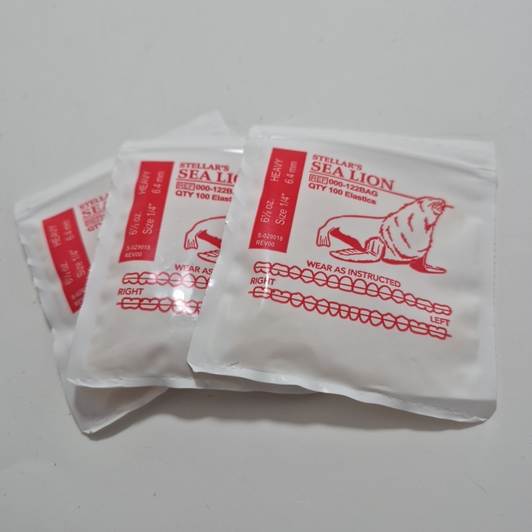 3 Stellar’s Sea Lion American Orthodontics Dental Elastics Braces Bands