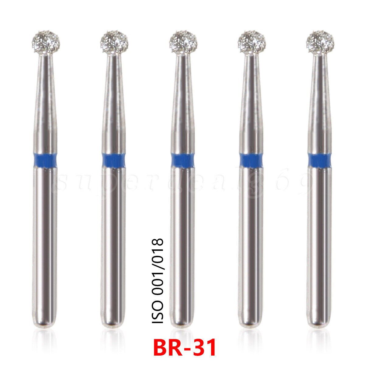 5pcs/1Box Dental Diamond Burs For High Speed Handpiece Friction Grip DL