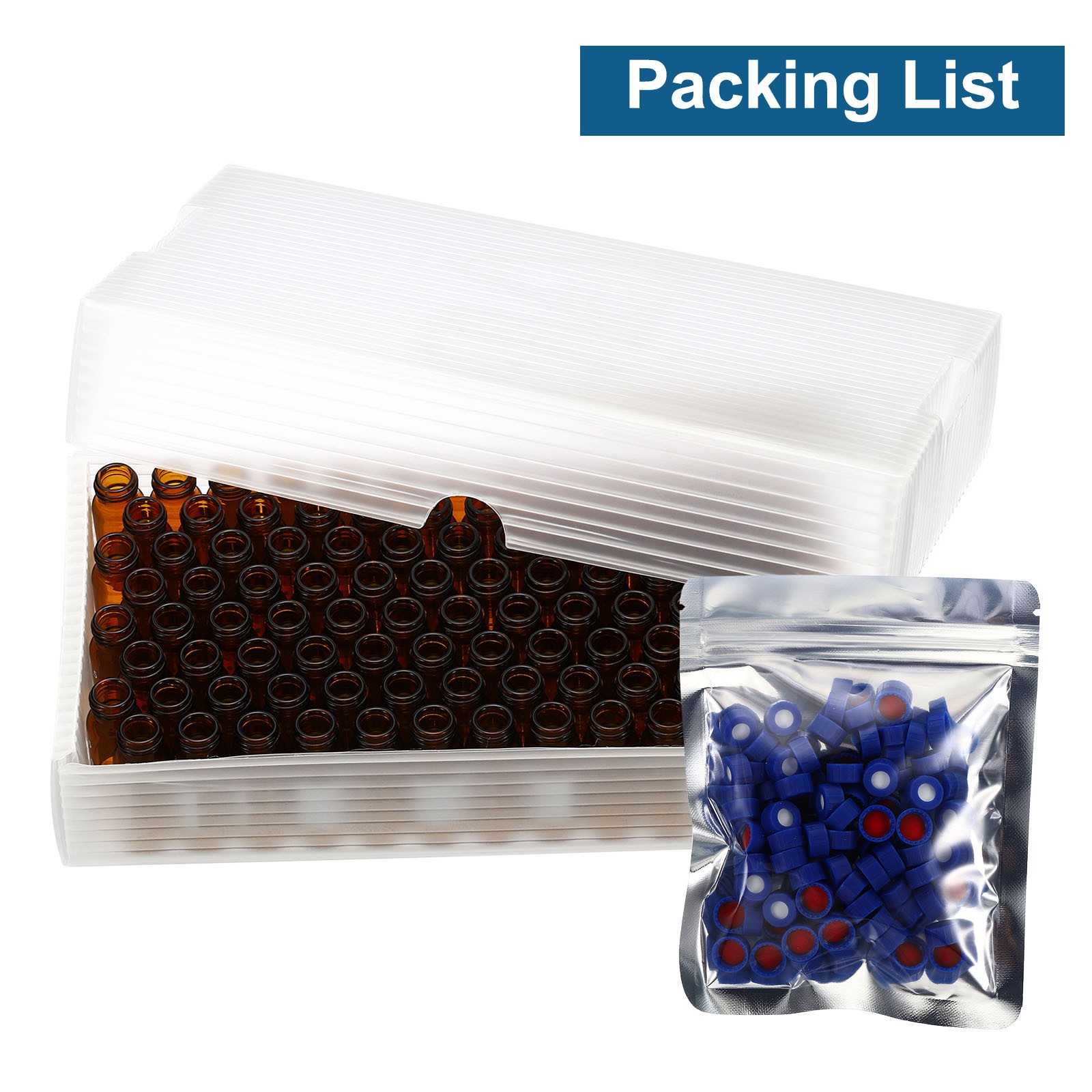 1000pcs 2ml Autosampler Vial HPLC/GC Vials 9-425 Lab Amber Vials Sample