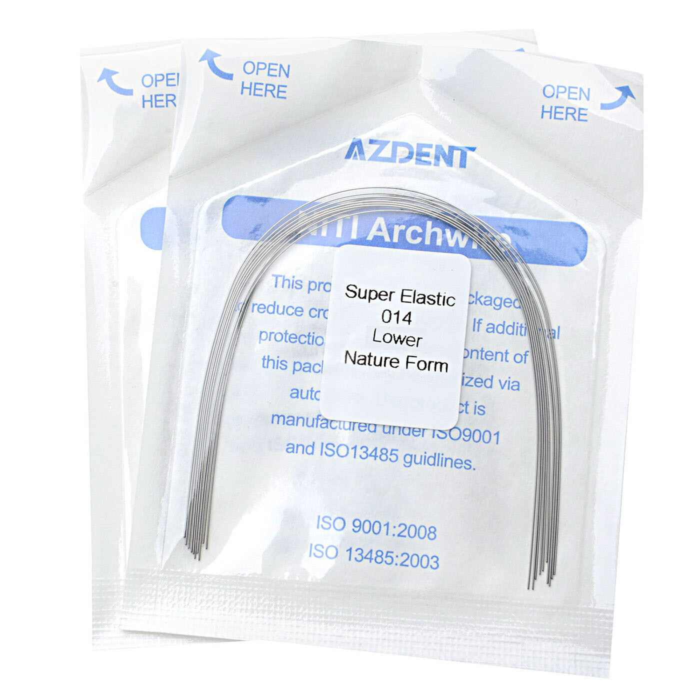 AZDENT Dental Orthodontics Round Arch Wire Super Elastic Niti Nature Form