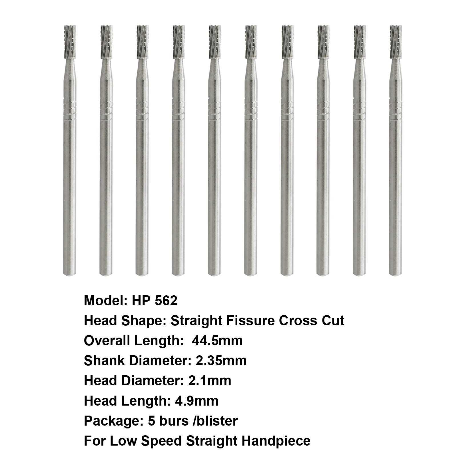 Wave Dental Carbide Bur Long Straight 556 557 558 560 562 HP Prima Low Speed Bur