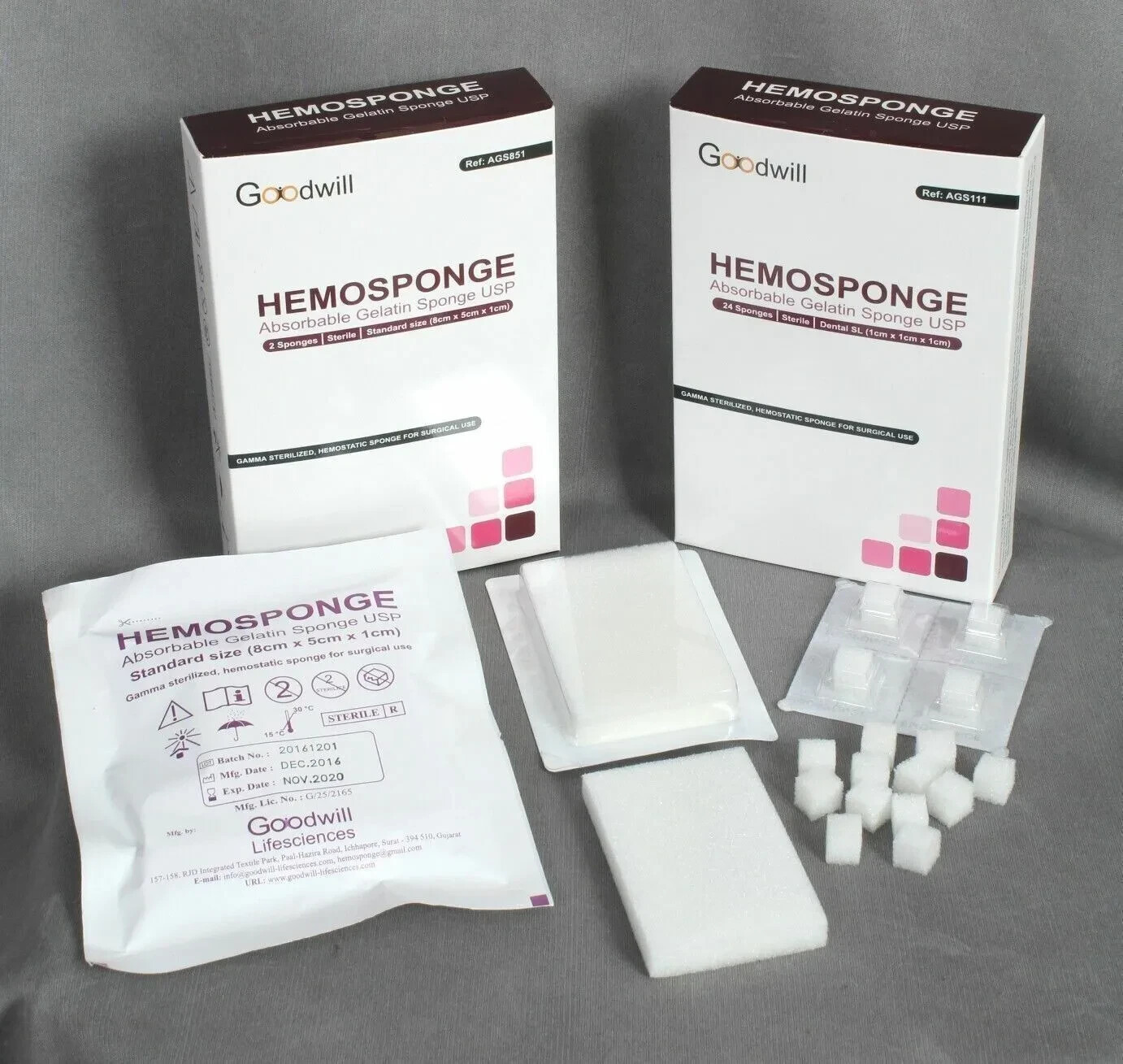 Dental Absorbable STERILE Haemostatic Gelatin Sponge 32pc Gelfoam Hemocollage