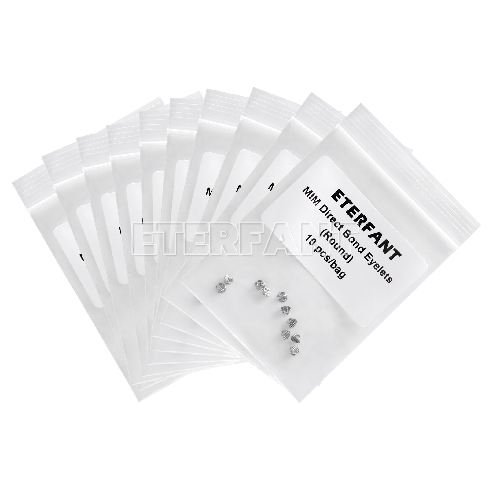 10PCs ETERFANT Dental Ortho Lingual Button Bondable MIM Direct Eyelet Round Base