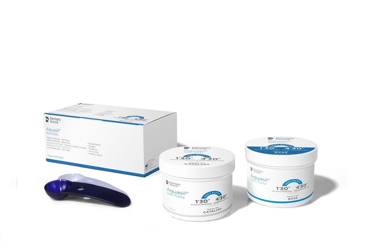 Dentsply Aquasil Soft Putty Regular Set 450 ml Catalyst 450 ml Base Long Exp