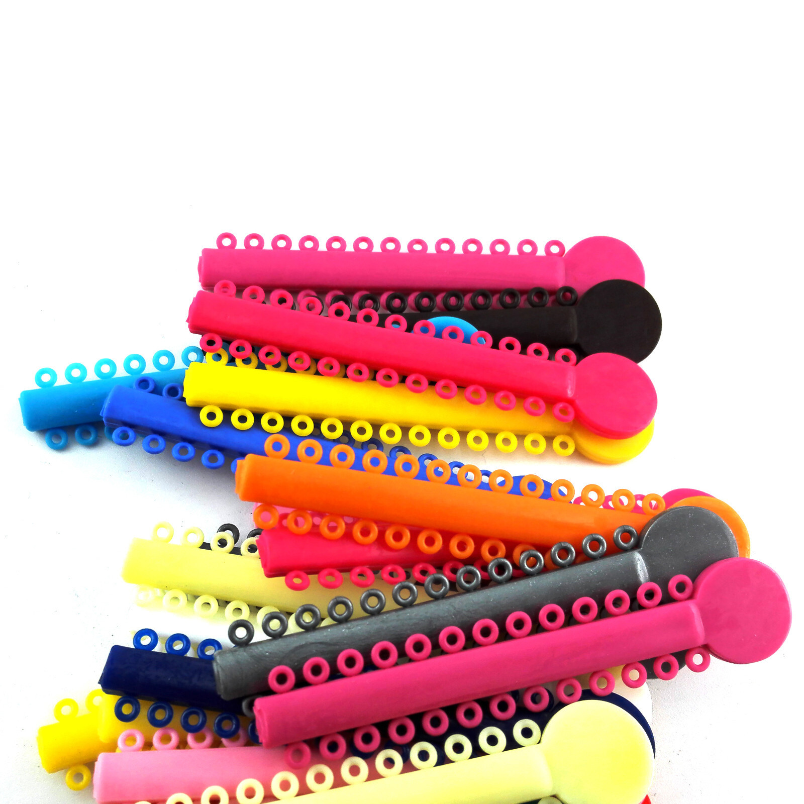 Dental Orthodontic Ligature Ties Elastic Rubber Bands Multi Colors 1040Pcs/Pack