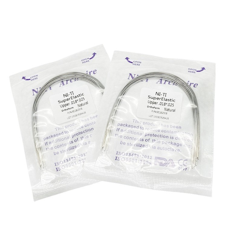 Dental Orthodontic Arch Wire Super Elastic Niti Round Rectangular Natural Form