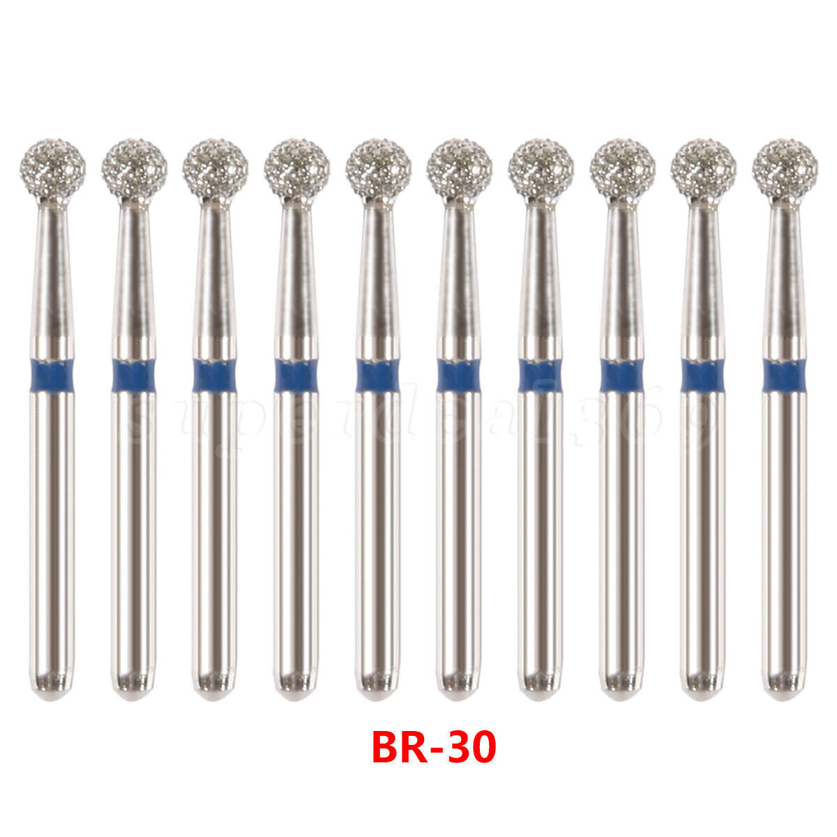 50Pcs Dental Diamond Ball Round Burs FG 1.6mm for High Speed Handpiece BR-30 SA