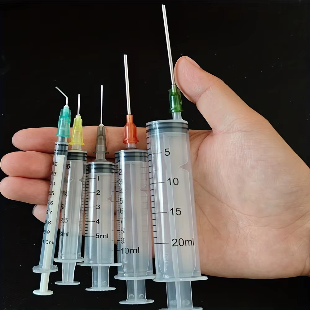 14pc Syringe Set Blunt Tip Needles Assorted Sizes 1ml-60ml Craft Refill Lab Kit