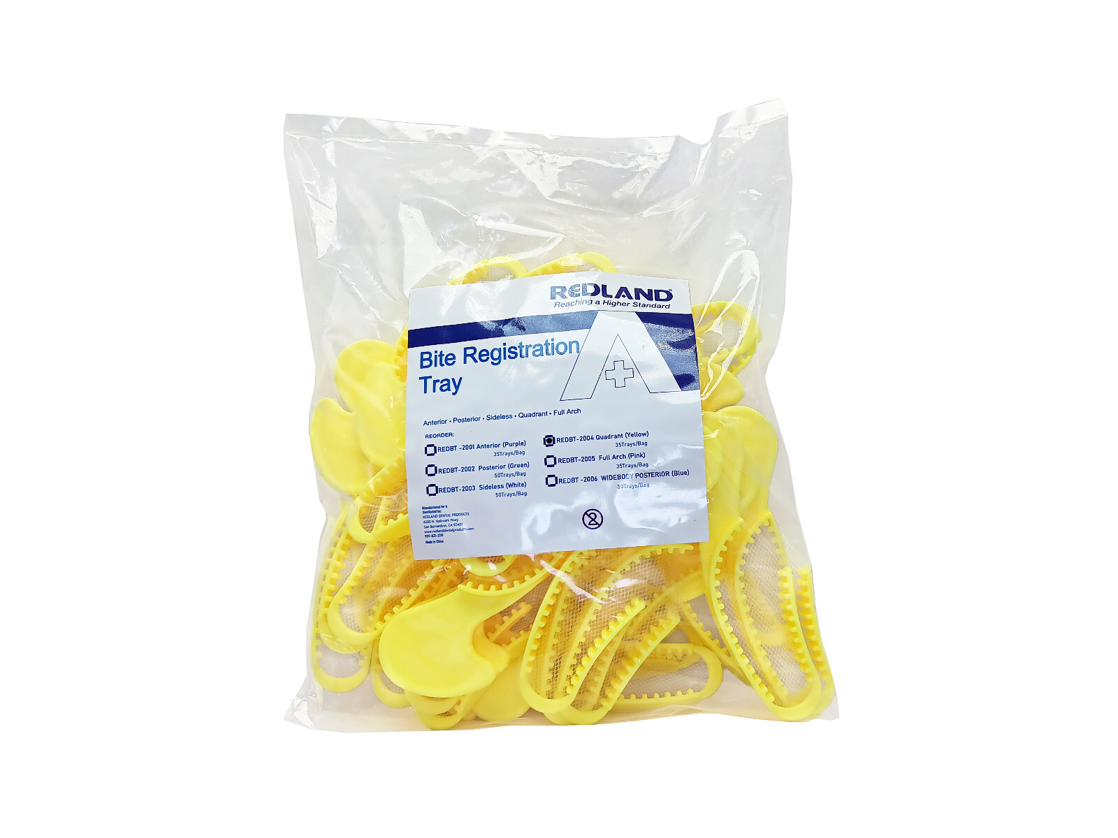 REDLAND Dental Disposable Bite Registration Trays All Sizes (Premier Type)
