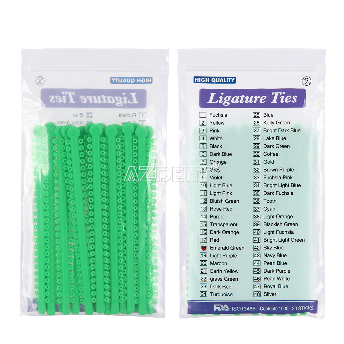 1000Pcs AZDENT Dental Ortho Ligature Ties Elastic Rubber Bands