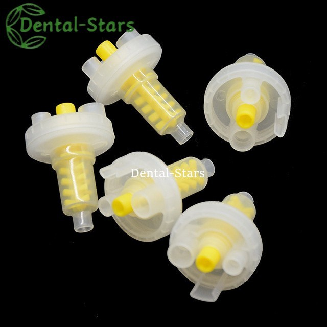 50/1000Pcs Dental Dynamic Mixing Tips for Impression Material Yellow Tips 5:1