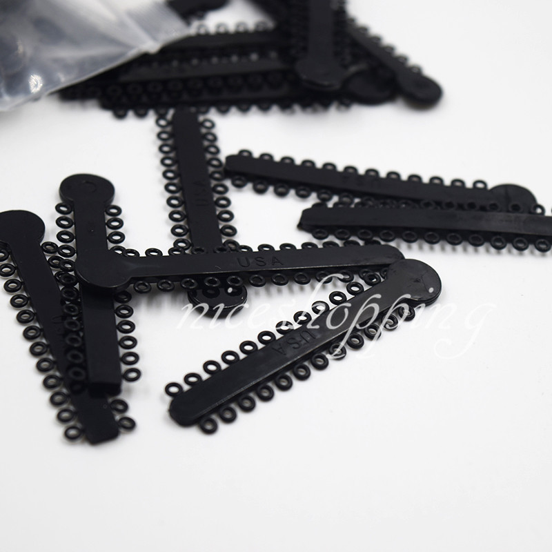 1008Pcs/Pack Dental Orthodontics Elastic Ligature Ties White Black Blue Red Grey