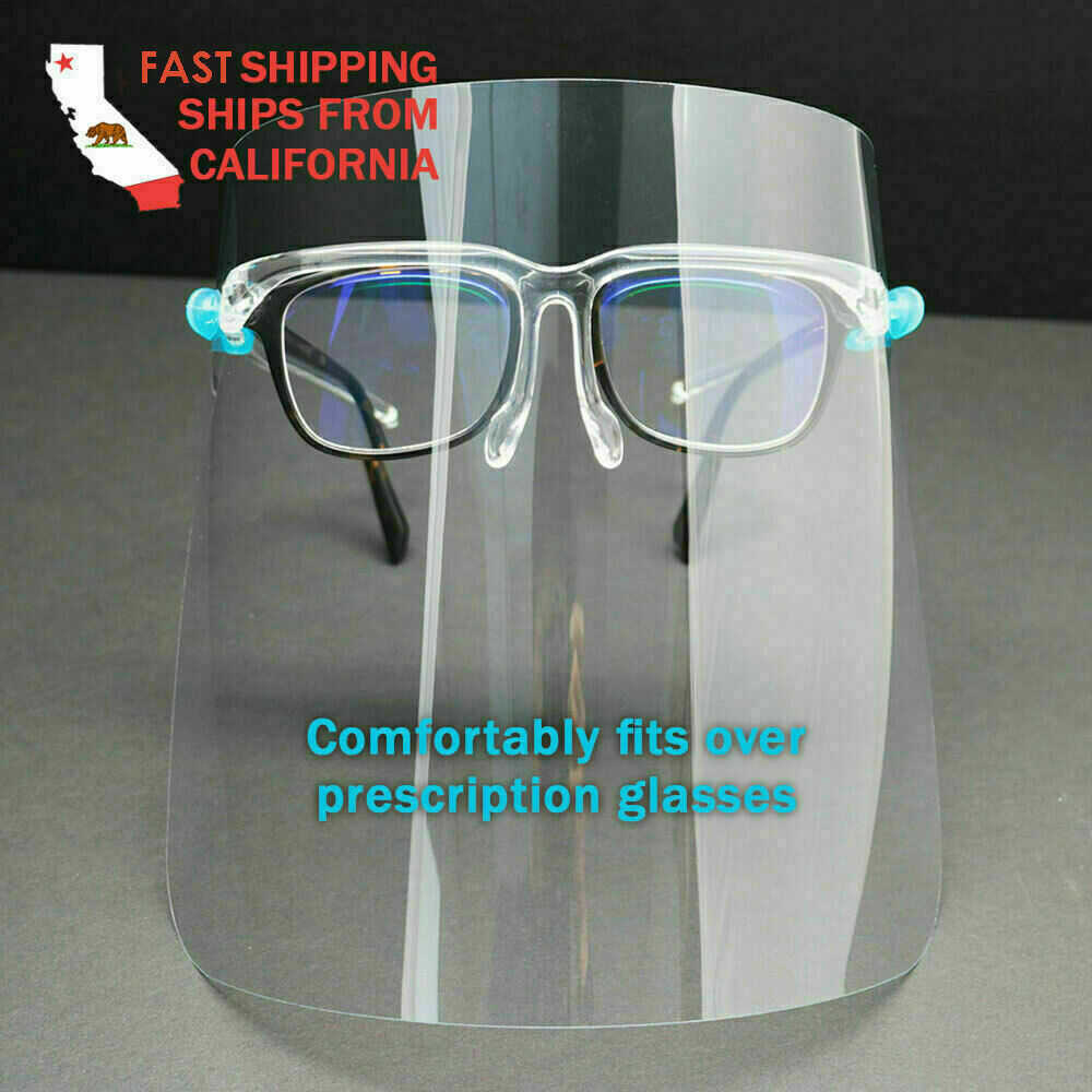 Safety Full Face Shield Mask Reusable FaceShield Clear Washable Face Anti-Splash