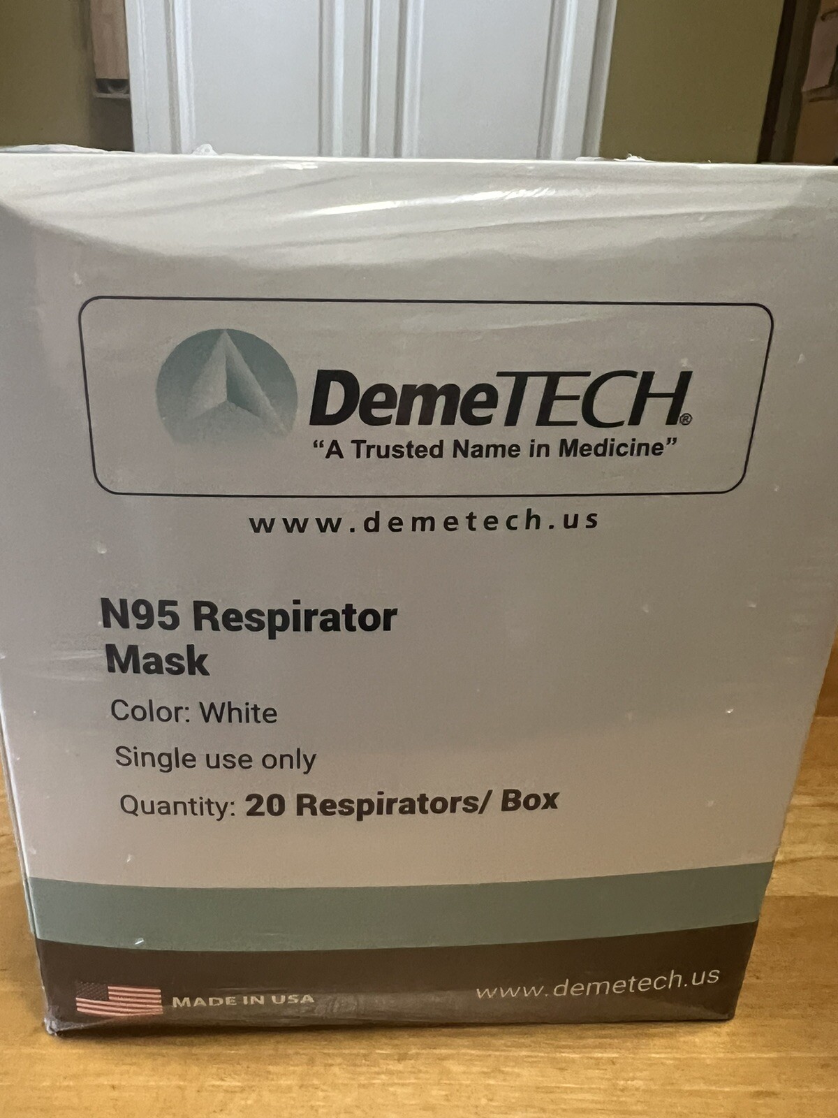 DemeTECH Respirator Mask NIOSH N95 FoldStyle DT-N95 20 Pack 05/2026 New Sealed
