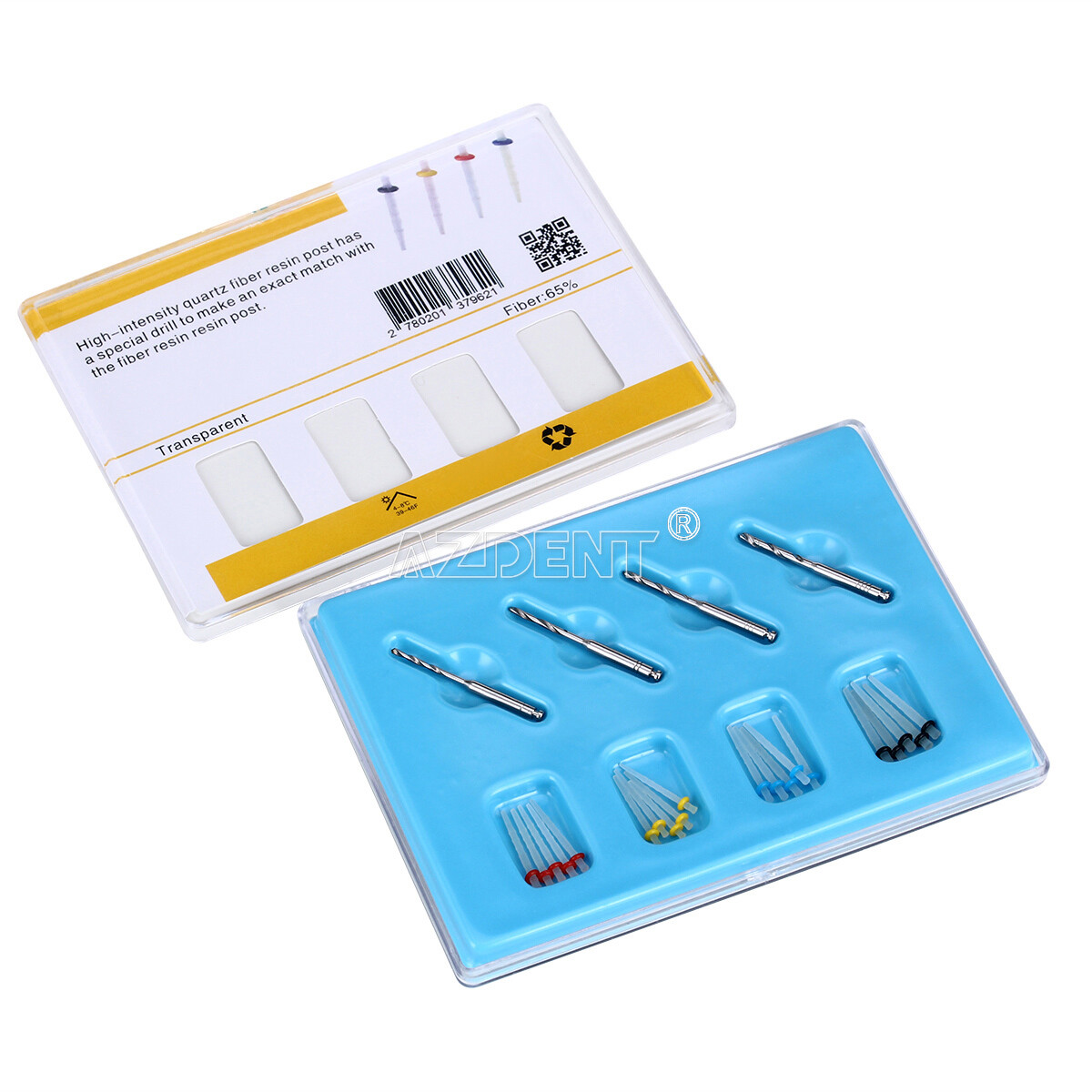 Dental Fiber Post Glass Quartz Teeth Restorative Root Canal Pins 1/1.2/1.4/1.6mm