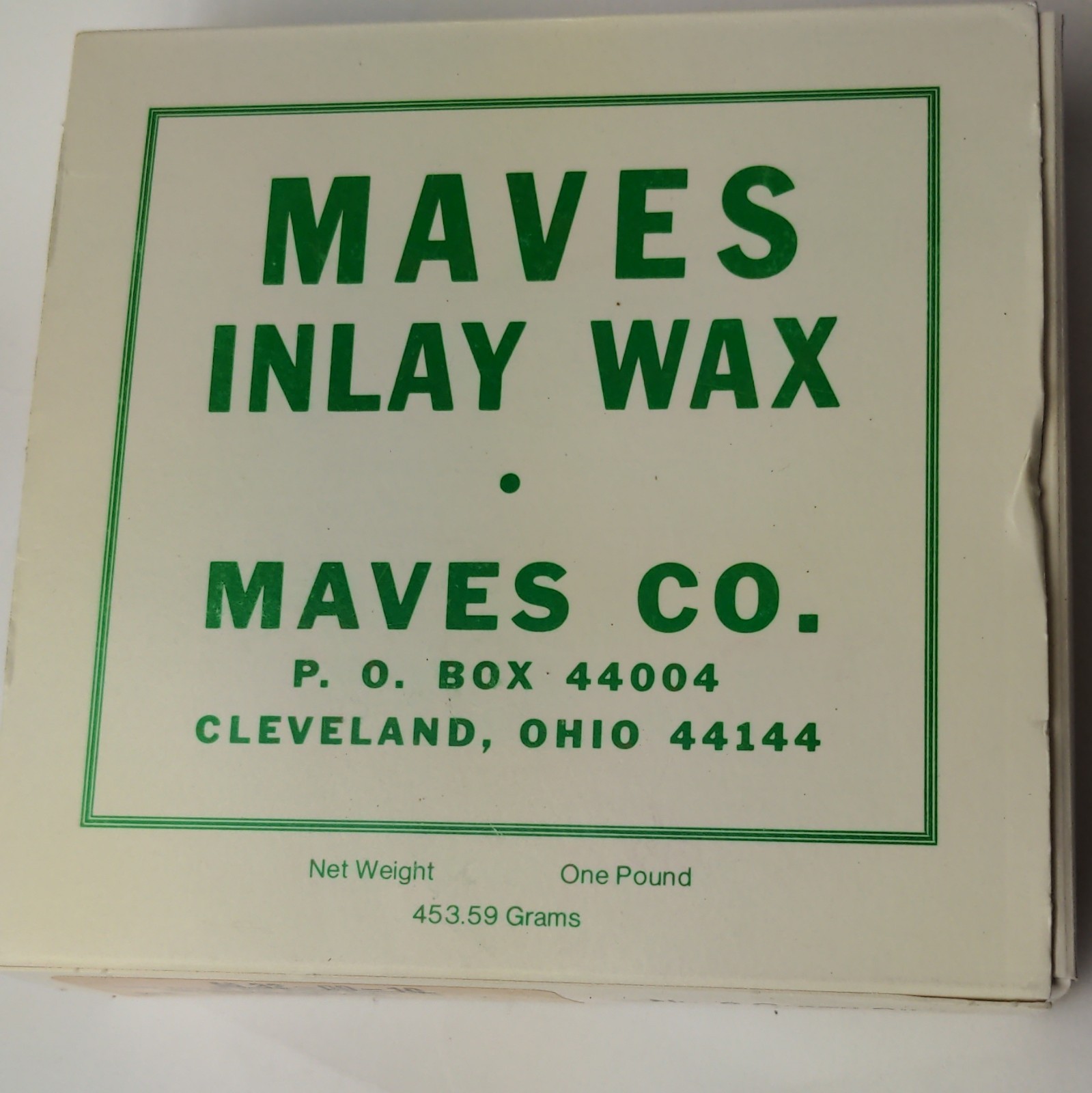 Maves Inlay Wax for Dentistry Dental Lab (40% full) – 190g