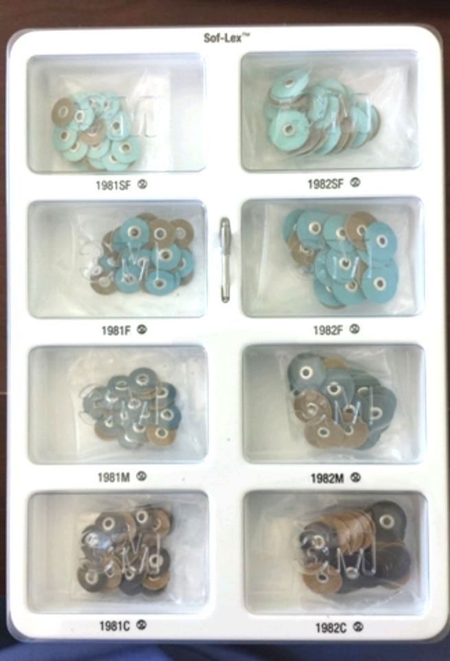 3M ESPE Sof-Lex soflex Contouring Polishing 240 Discs Dental Kit 1980 Black Blue