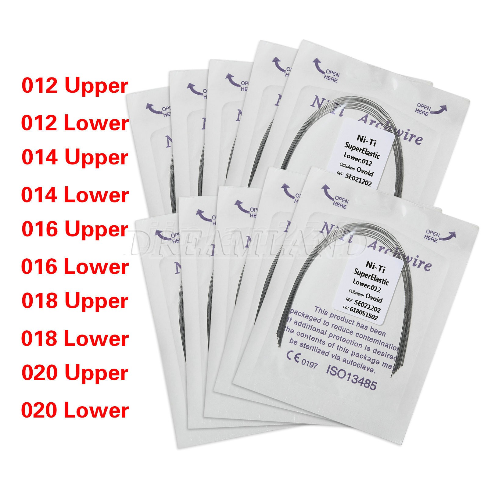 10 packs Arcos de Dental Ortodoncia Redondos Niti Arco de Alambre Su Arch Wire