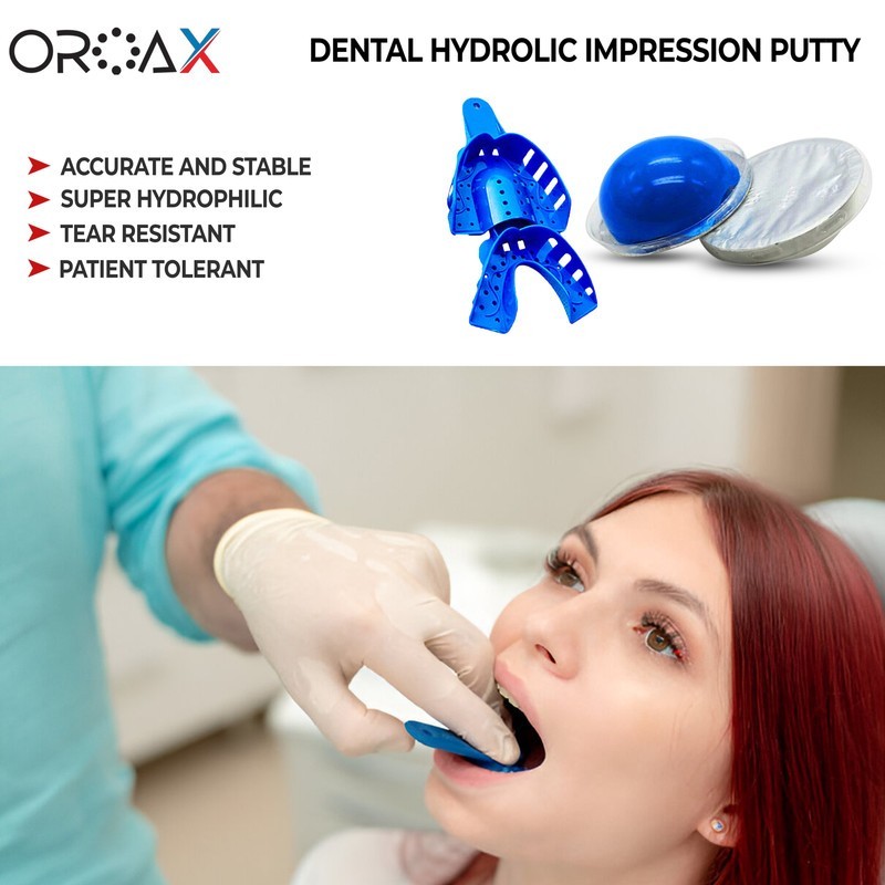 Dental Hydrophilic Impression Putty with Large Upper & Lower Trays Firm Molding