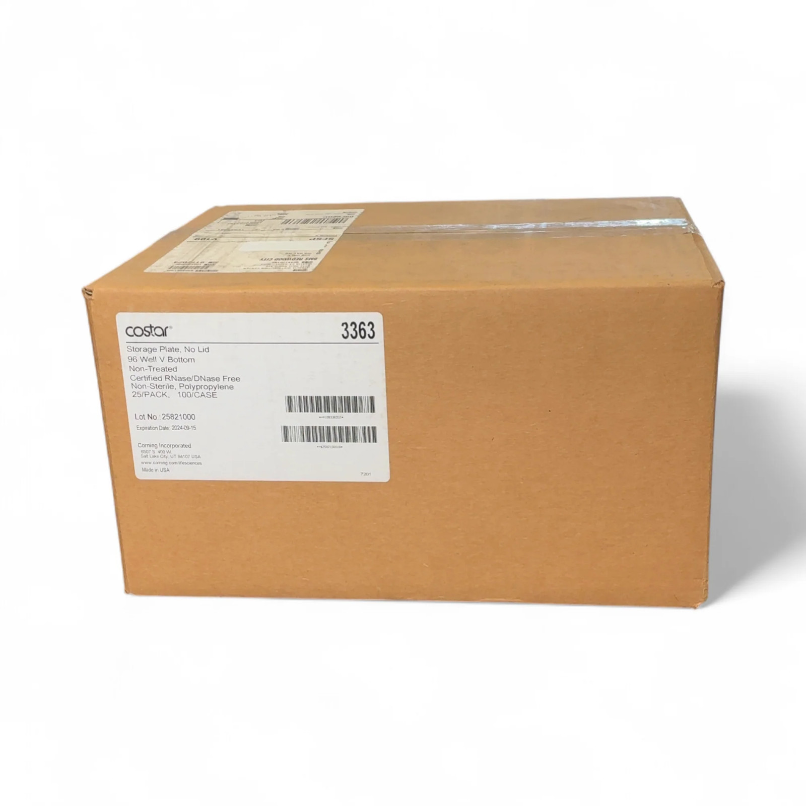 Costar 96 Well V-Bottom Storage Plate 3363 96 Well V Bottom Non-Treated 100/C…