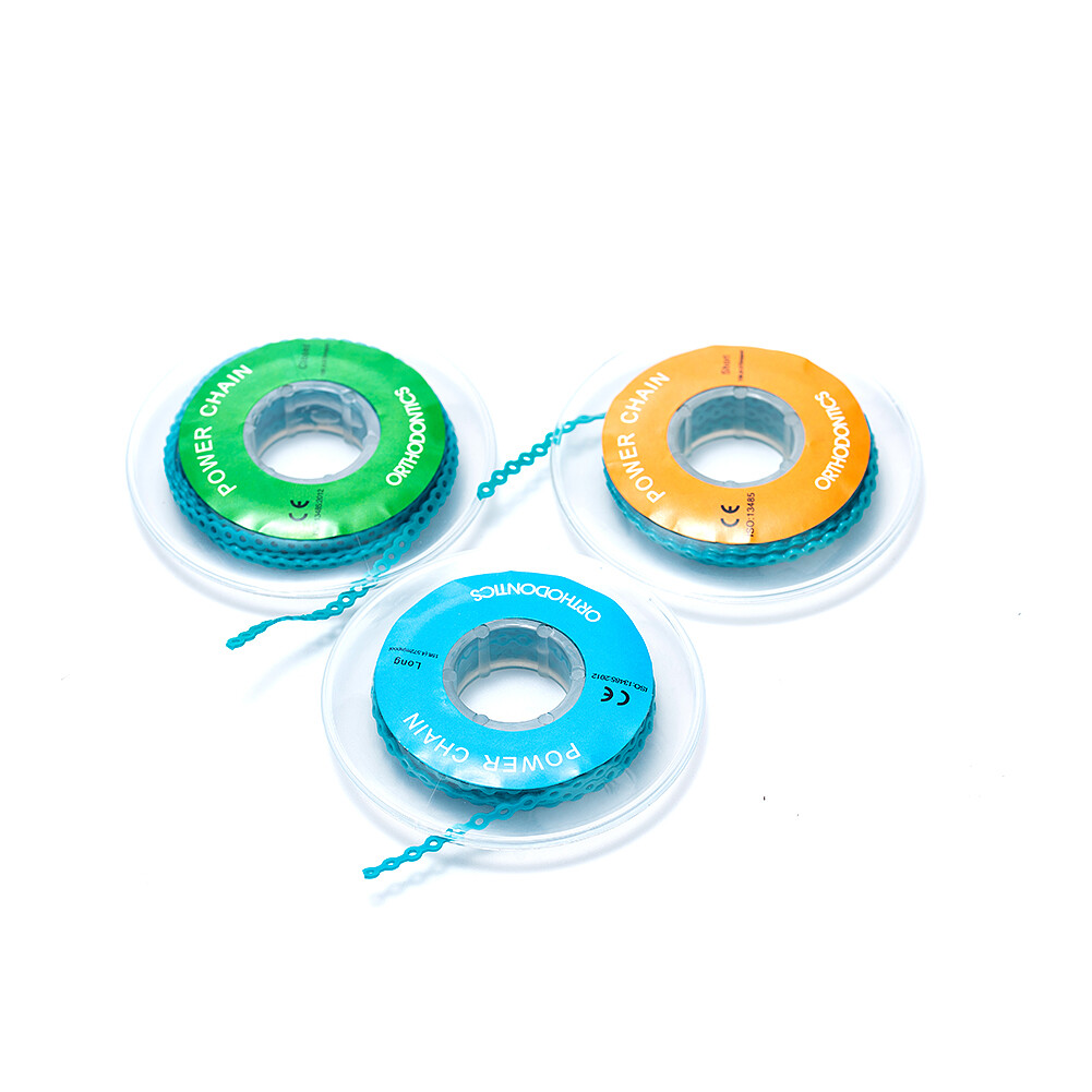 Dental Ortho Material Colorful Elastics Power Chain Ortodoncia Spool Rubber Band