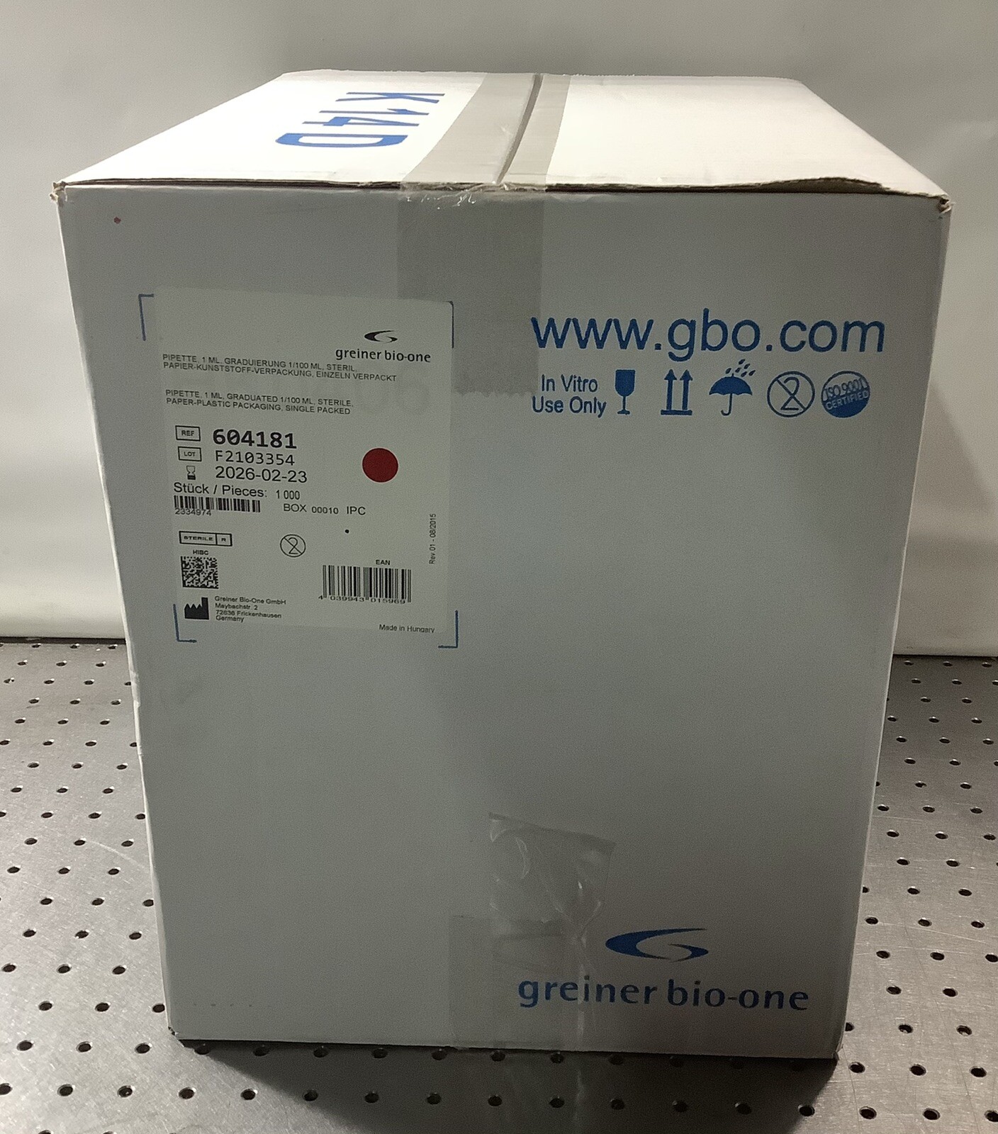 Greiner Bio One Serological Pipette 604181 1ml
