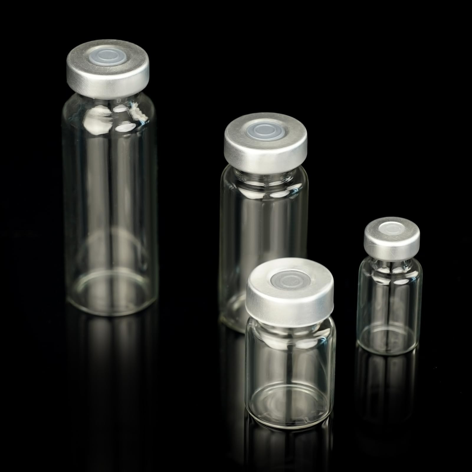 50 Pack 5ml Glass Sample Vials with Sealed Self-Healing Injection Port – Clear