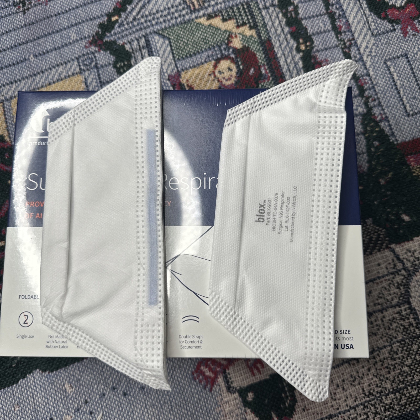 Blox Surgical N95 Respirator Disposable Mask (Box Of 50) Facemask