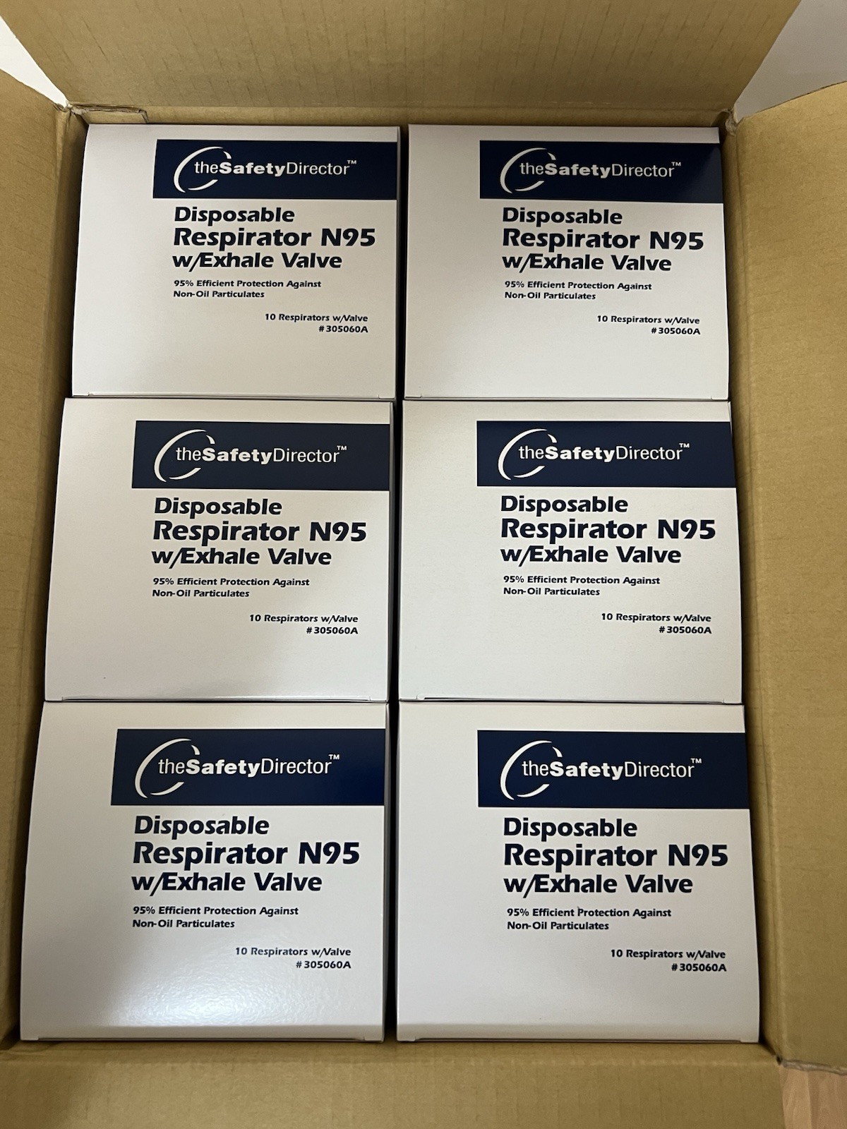 New 12 Boxes 120 Masks Disposable Respirator N95 W/Exhale Valve