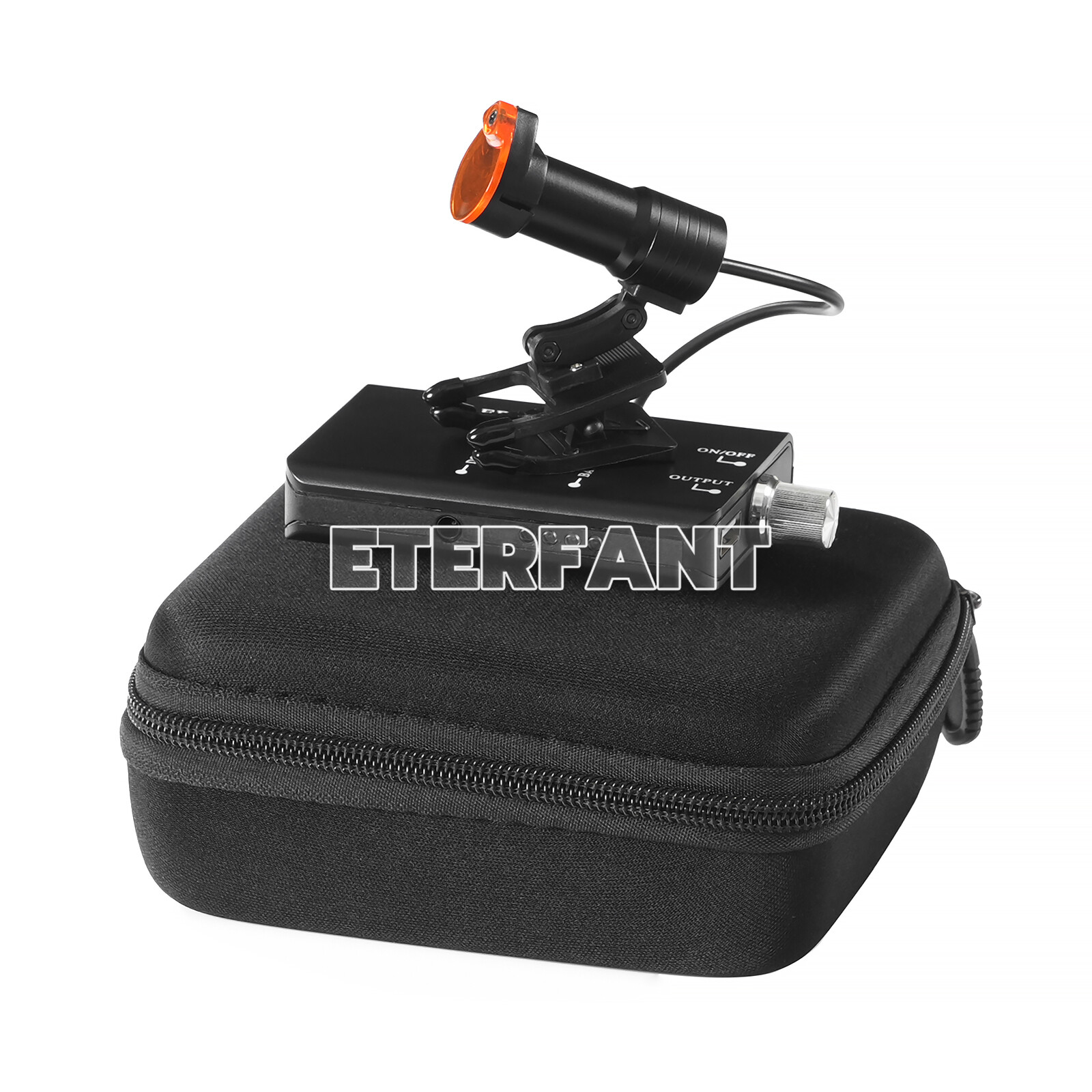 ETERFANT 5W LED Headlight Lamp Dental Metal Clip w/Filter for Binocular Loupe