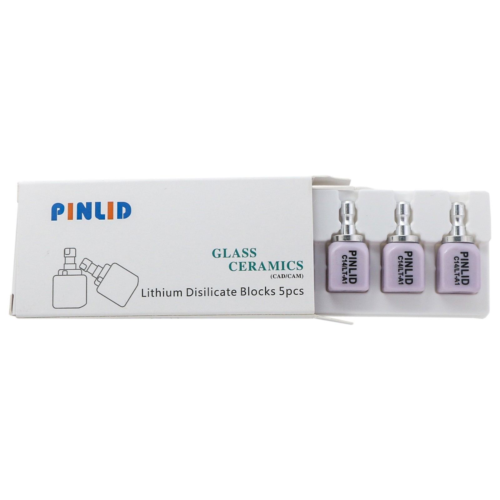 C14 LT Dental Ceramic Lithium Dislicate Blocks For Sirona Cerec E-max CAD CAM