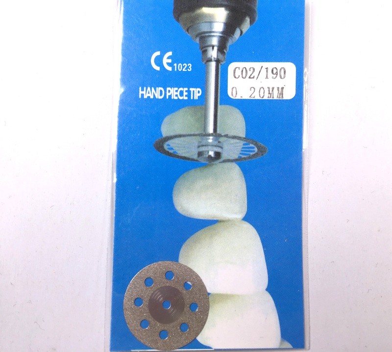 5Pcs Dental Diamond Disc Wheel Porcelain Teeth Cutting Polishing Discs 190*0.2mm