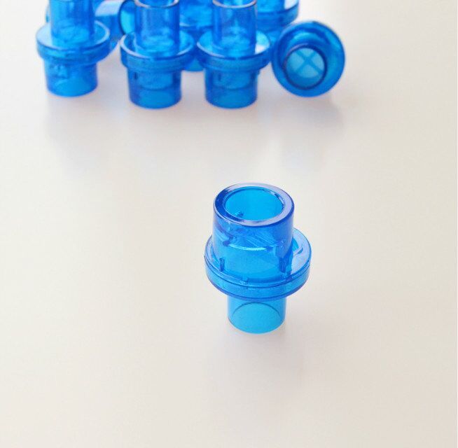 200 pcs 22mm Oxygen Inlet Pocket CPR Mask One-Way Valve Mouthpiece Resuscitator