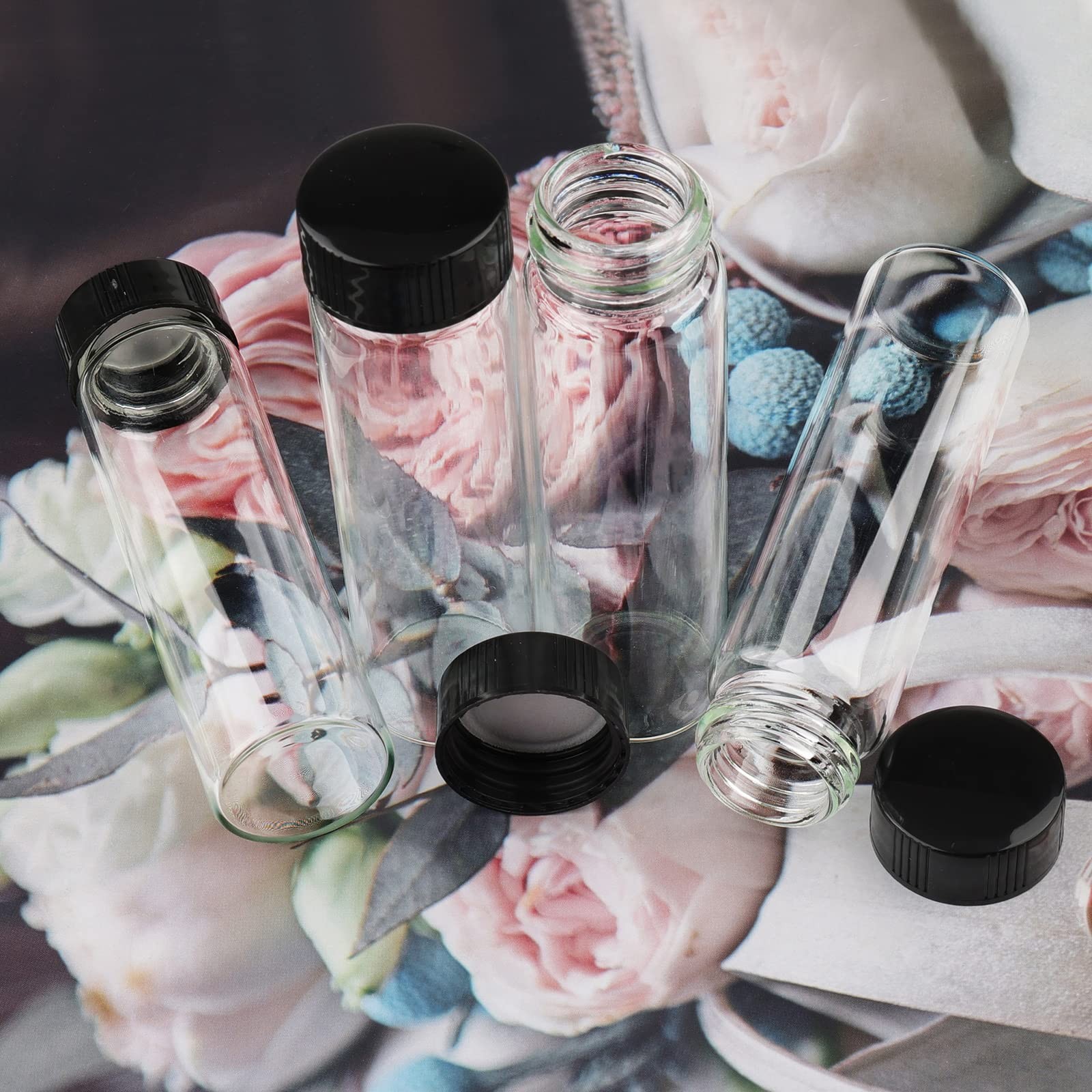 Kesell 10 Pack 40ml Vial Clear Glass Sample Bottles Empty 40 ml-10pcs,