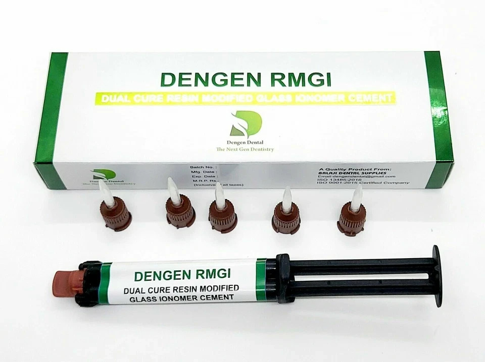 DENGEN RMGI Resin Modified Glass Ionomer Cement 9g Dental Restorative Material