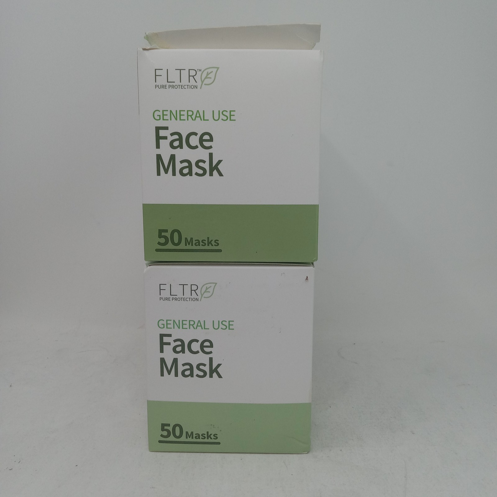 Face Mask FLTR General Use (Lot Of 2) 50 Ct. Each 3 Layer Construction Blue