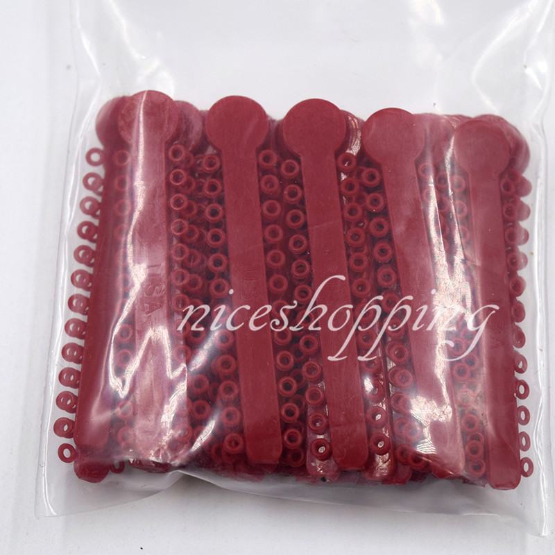 1008Pcs/Pack Dental Orthodontics Elastic Ligature Ties White Black Blue Red Grey