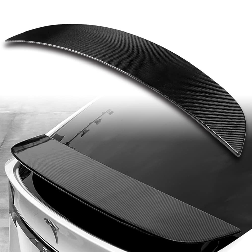 6PCS Front Lip & Rear Spoiler for Tesla Model X 2022-2025 Carbon Fiber ABS Black