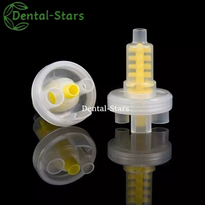 50/1000Pcs Dental Dynamic Mixing Tips for Impression Material Yellow Tips 5:1