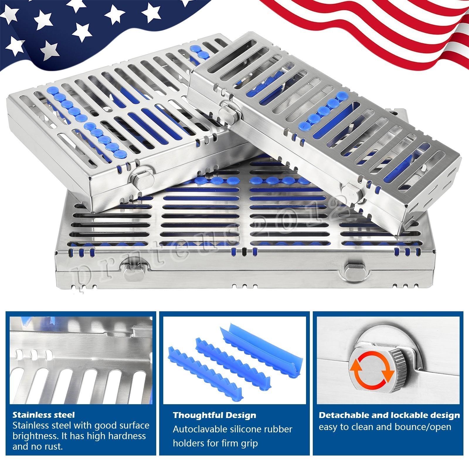 Dental Instruments Cassette Tray Sterilization Box Autoclave Surgical Instrument