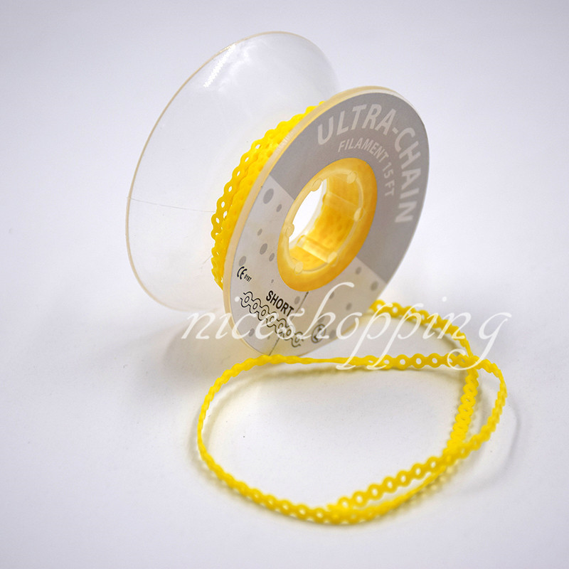 1Roll Dental Orthodontic Elastic Ultra Power Chain Rubber Band Long/Short/Closed