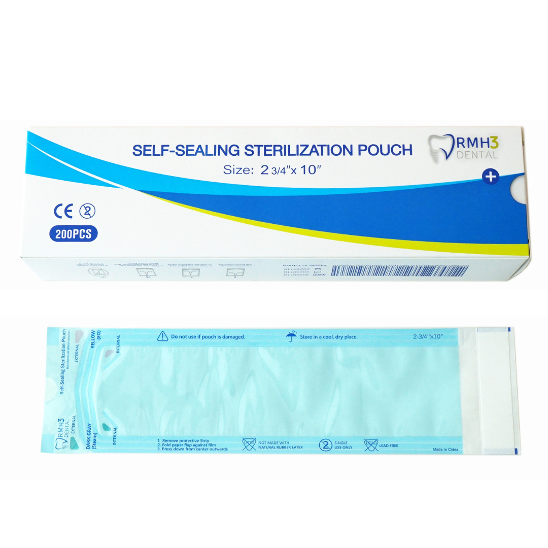 RMH3 Dental 2.75″ x 10″ Self-Sealing Sterilization Pouch 200/Box