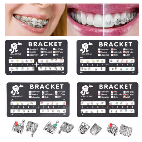 YOKA Dental Orthodontic Metal Brackets Braces Mini Roth MBT 022 018 slot 345 H