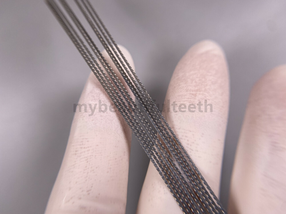 Dental Lingual Retainer Wire Flat Twist Wires Twisted Lingual Brackets S.S