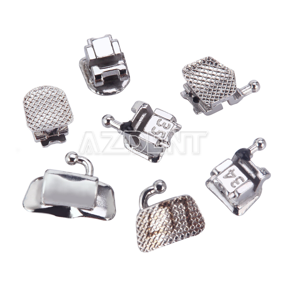 AZDENT Dental Orthodontic Self-Ligating Brackets Braces Roth MBT 022 Hooks 345